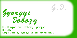 gyorgyi dobozy business card