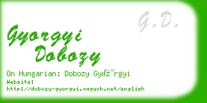 gyorgyi dobozy business card